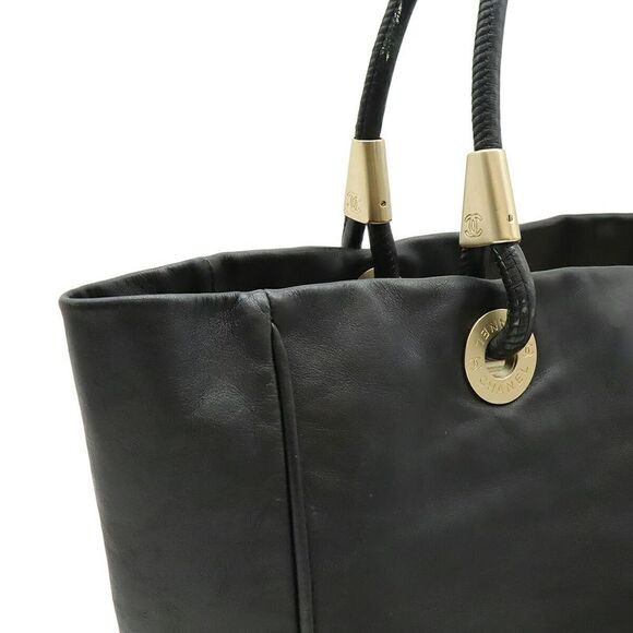 Chanel Camellia Logo Leather Tote Bag - Picture 5 of 9